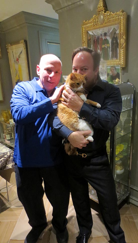James and Barney and cat